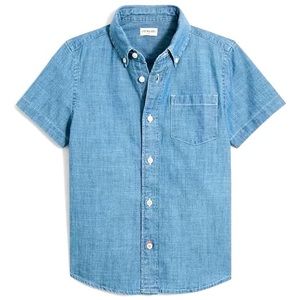 Crewcuts. Chambray short sleeve button down shirt. Boy/Size 12.